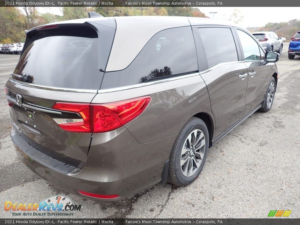 2021 Honda Odyssey EX-L Pacific Pewter Metallic / Mocha Photo #5