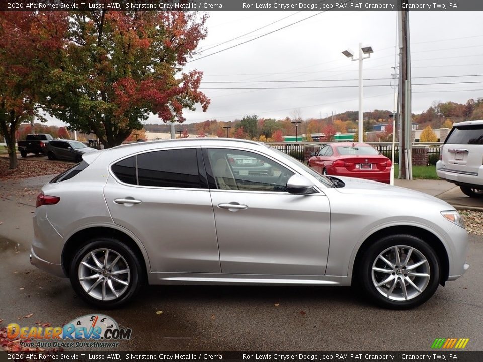 Silverstone Gray Metallic 2020 Alfa Romeo Stelvio TI Lusso AWD Photo #4