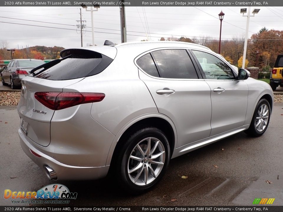 2020 Alfa Romeo Stelvio TI Lusso AWD Silverstone Gray Metallic / Crema Photo #5