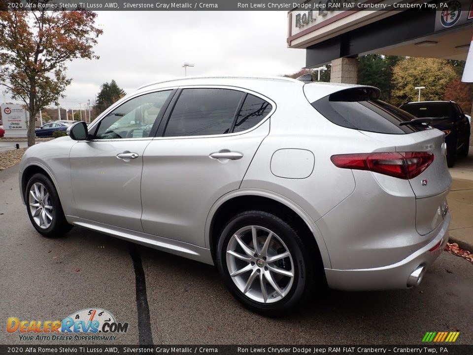 2020 Alfa Romeo Stelvio TI Lusso AWD Silverstone Gray Metallic / Crema Photo #8