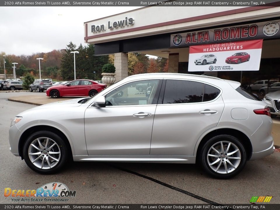 2020 Alfa Romeo Stelvio TI Lusso AWD Silverstone Gray Metallic / Crema Photo #9