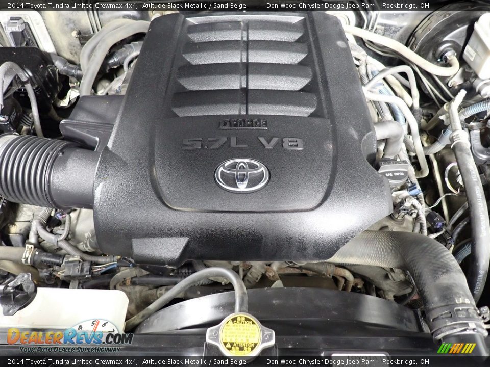 2014 Toyota Tundra Limited Crewmax 4x4 Attitude Black Metallic / Sand Beige Photo #8