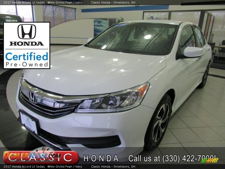 2017 Honda Accord LX Sedan White Orchid Pearl / Ivory Photo #1