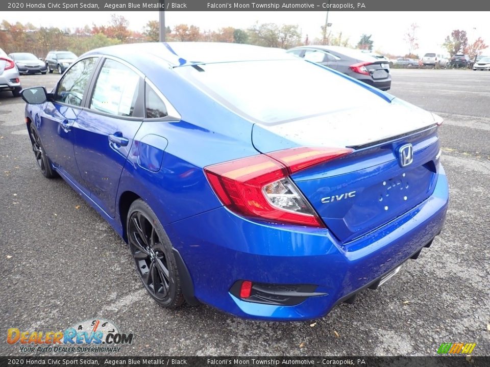 2020 Honda Civic Sport Sedan Aegean Blue Metallic / Black Photo #4