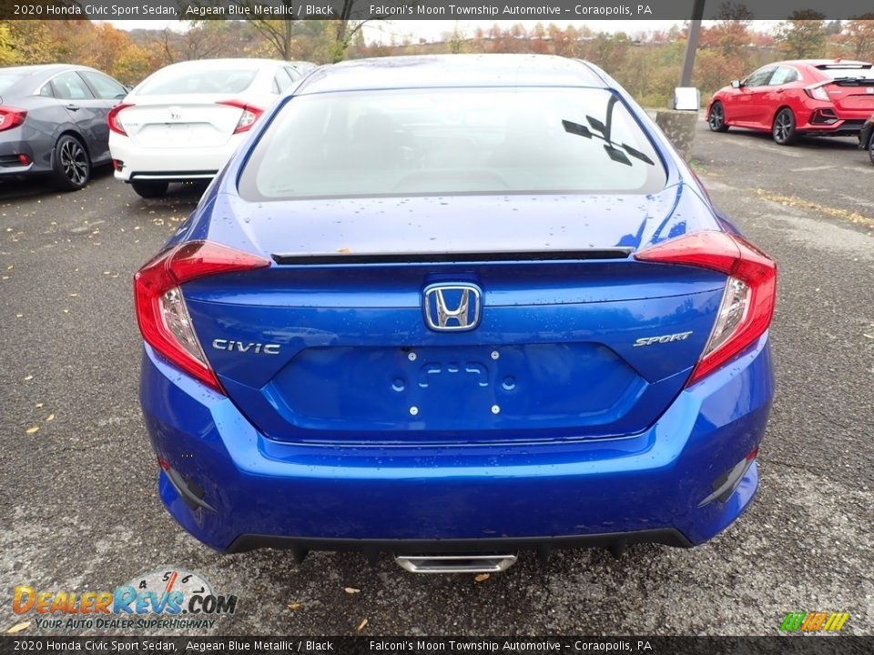 2020 Honda Civic Sport Sedan Aegean Blue Metallic / Black Photo #5