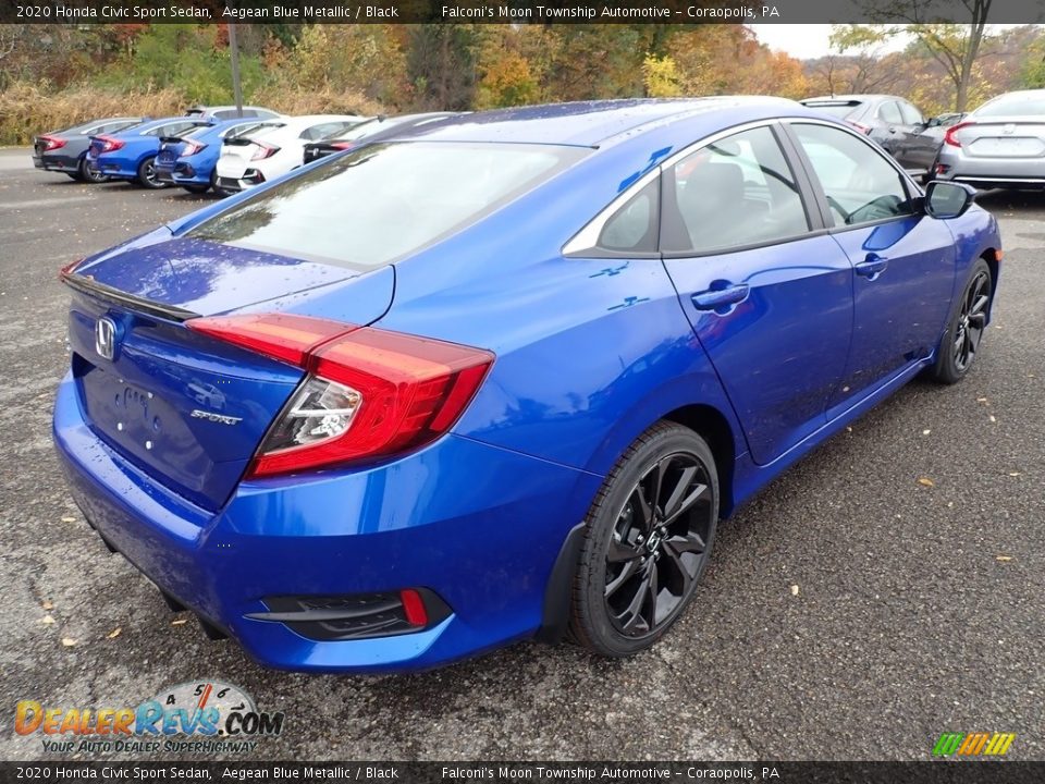 2020 Honda Civic Sport Sedan Aegean Blue Metallic / Black Photo #6