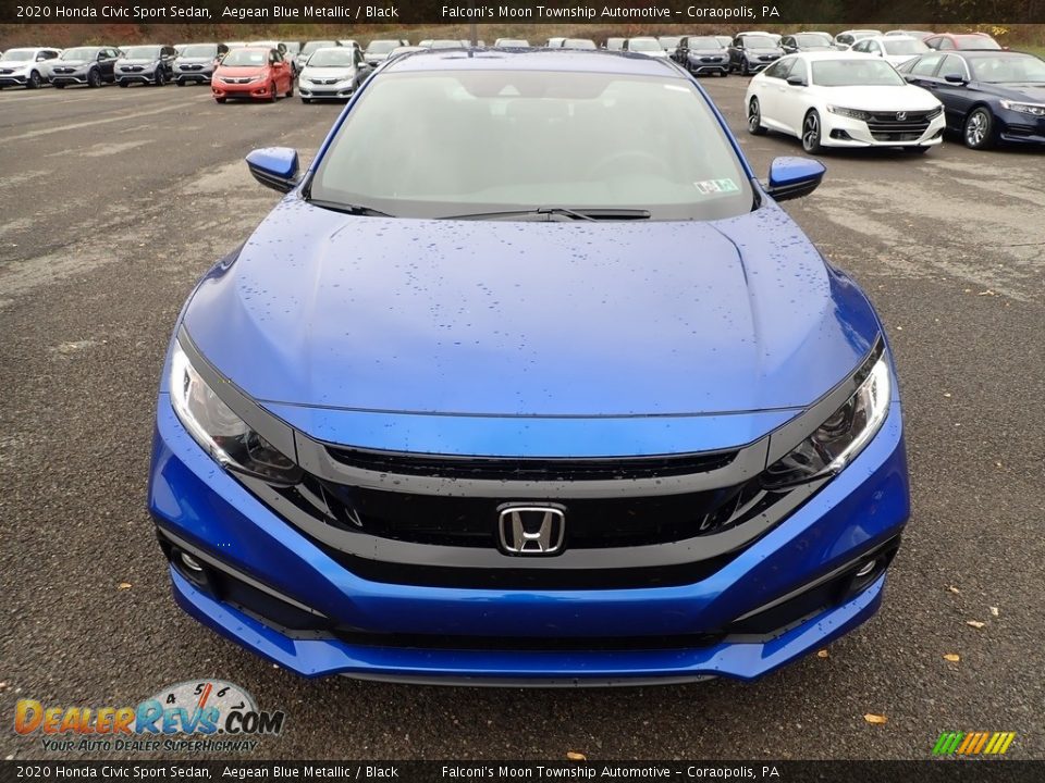 2020 Honda Civic Sport Sedan Aegean Blue Metallic / Black Photo #8