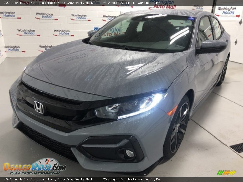 2021 Honda Civic Sport Hatchback Sonic Gray Pearl / Black Photo #1