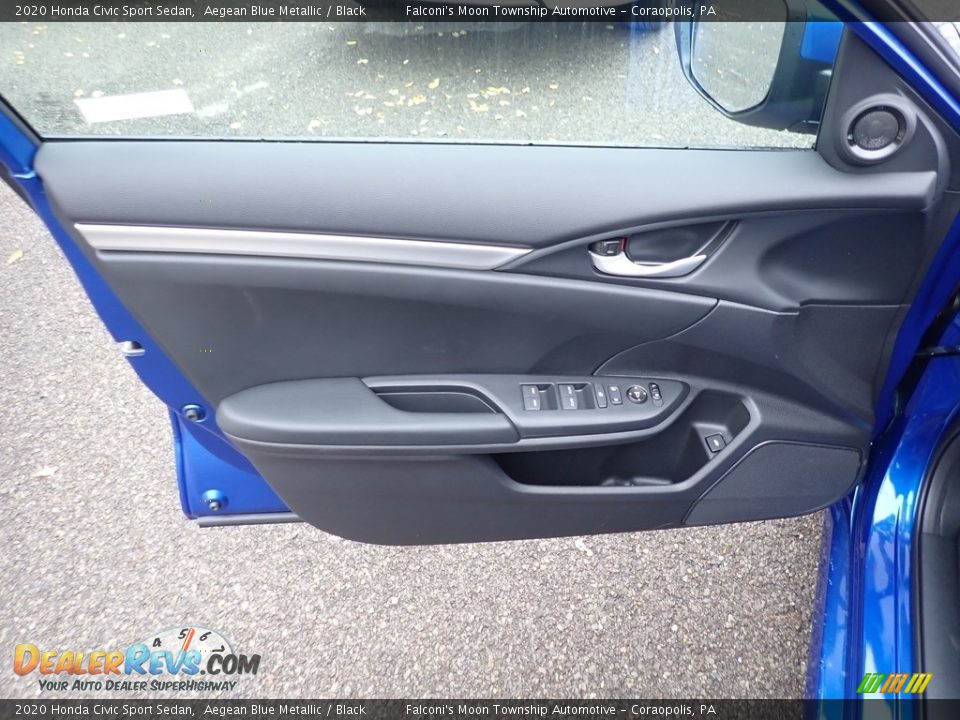 2020 Honda Civic Sport Sedan Aegean Blue Metallic / Black Photo #12