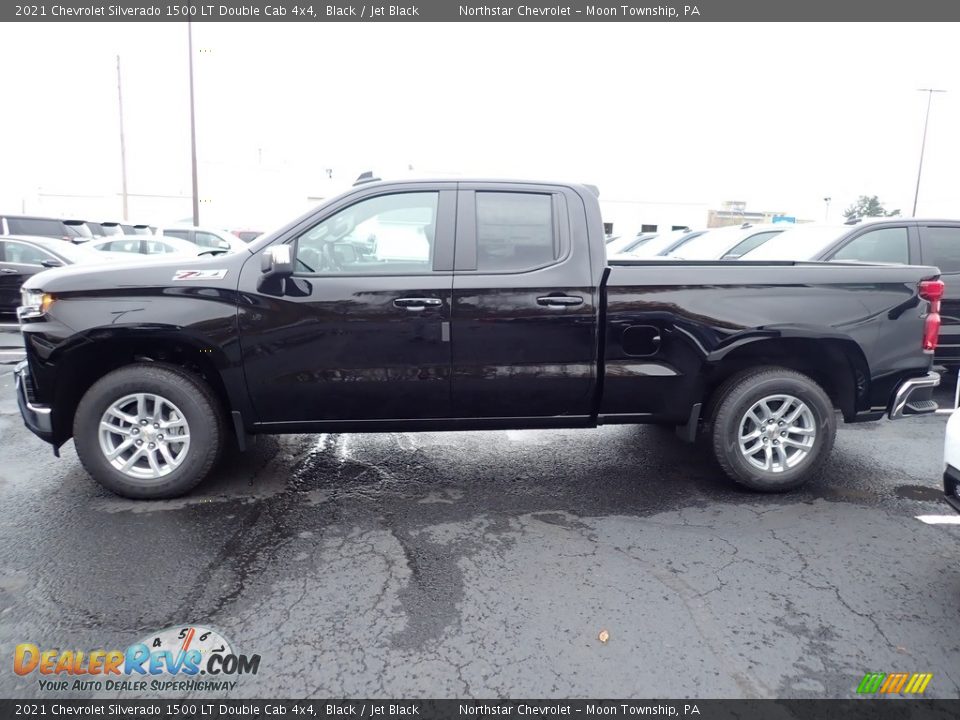 Black 2021 Chevrolet Silverado 1500 LT Double Cab 4x4 Photo #3