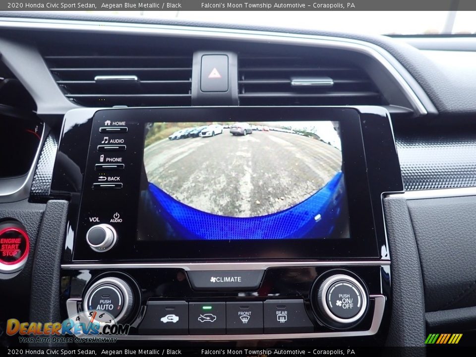 2020 Honda Civic Sport Sedan Aegean Blue Metallic / Black Photo #15