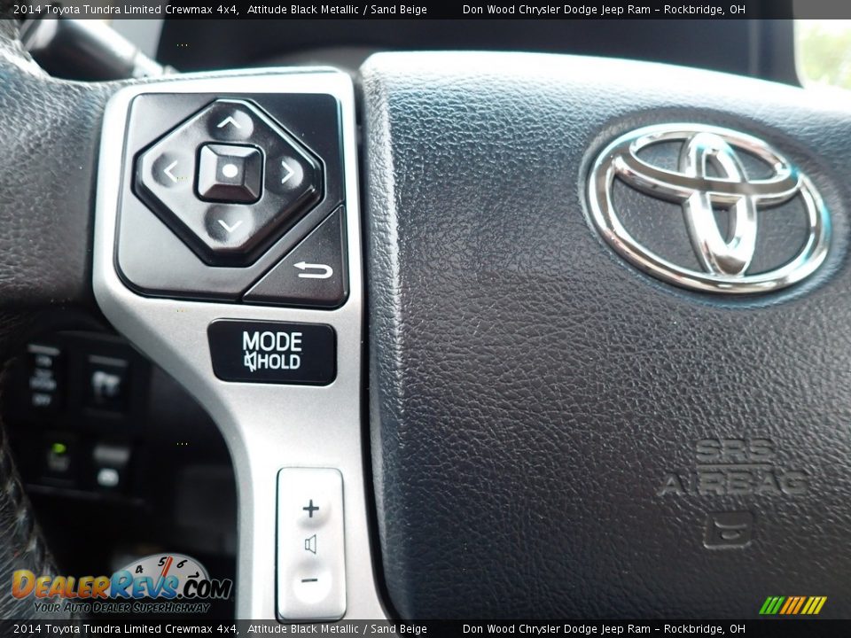 2014 Toyota Tundra Limited Crewmax 4x4 Attitude Black Metallic / Sand Beige Photo #25