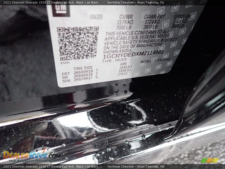 2021 Chevrolet Silverado 1500 LT Double Cab 4x4 Black / Jet Black Photo #17