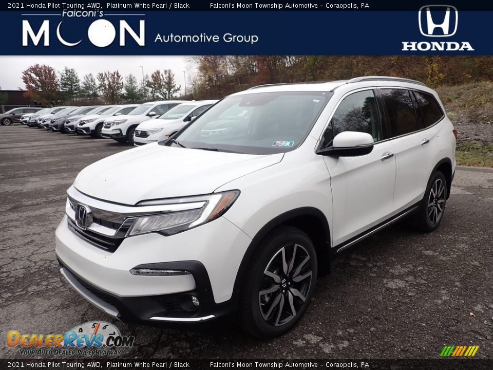 2021 Honda Pilot Touring AWD Platinum White Pearl / Black Photo #1