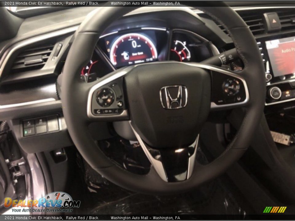 2021 Honda Civic EX Hatchback Rallye Red / Black Photo #10