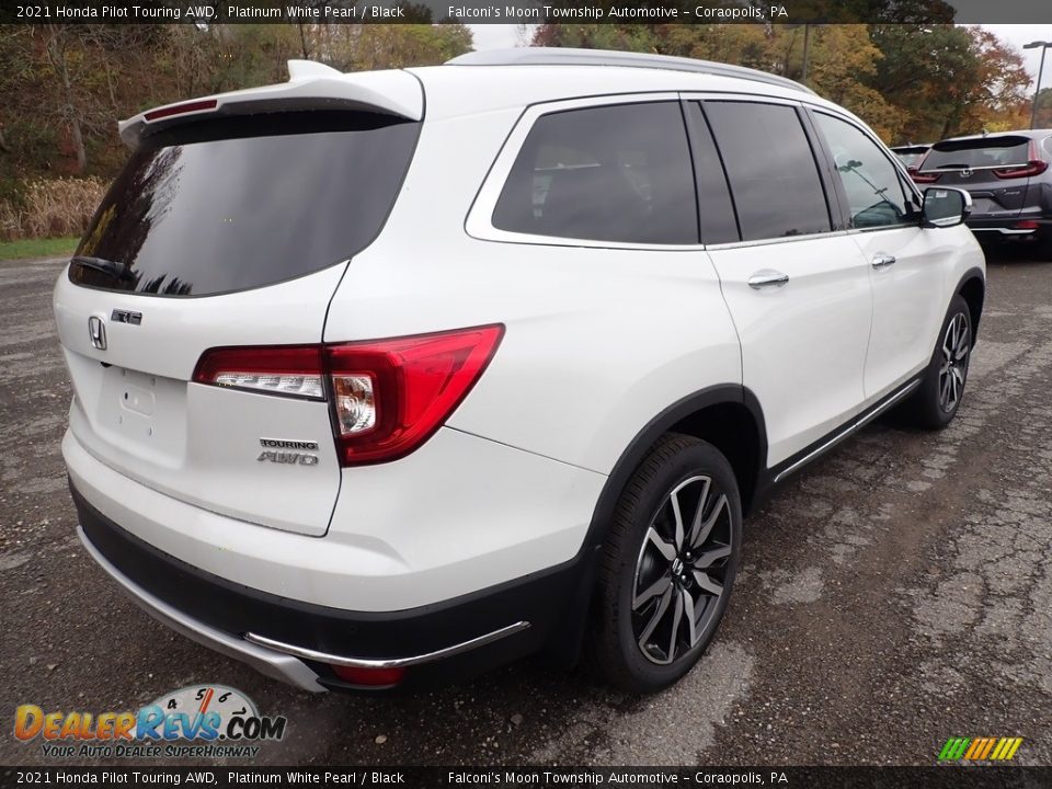 2021 Honda Pilot Touring AWD Platinum White Pearl / Black Photo #5