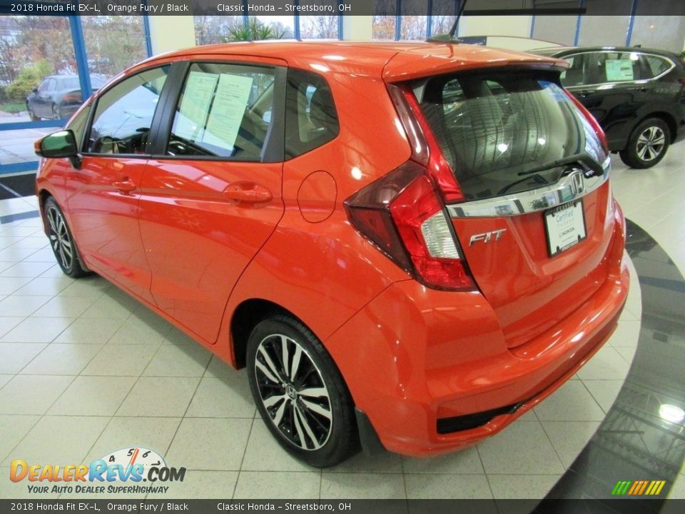 2018 Honda Fit EX-L Orange Fury / Black Photo #9
