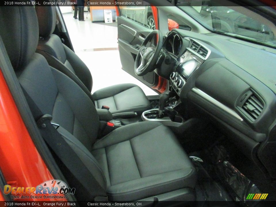 2018 Honda Fit EX-L Orange Fury / Black Photo #16