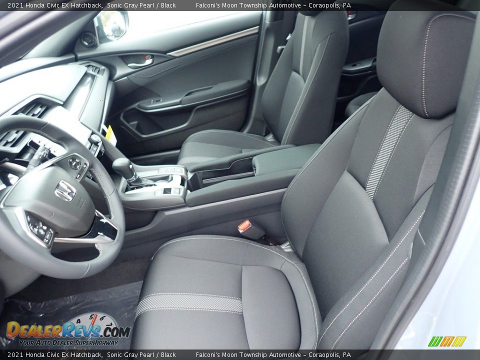 Black Interior - 2021 Honda Civic EX Hatchback Photo #8