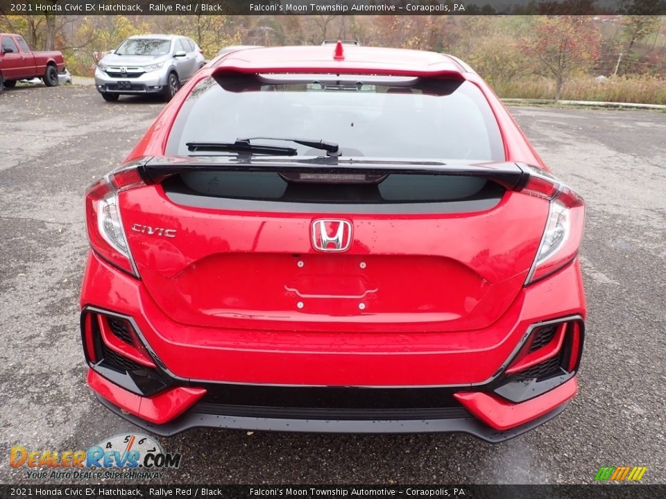 2021 Honda Civic EX Hatchback Rallye Red / Black Photo #4