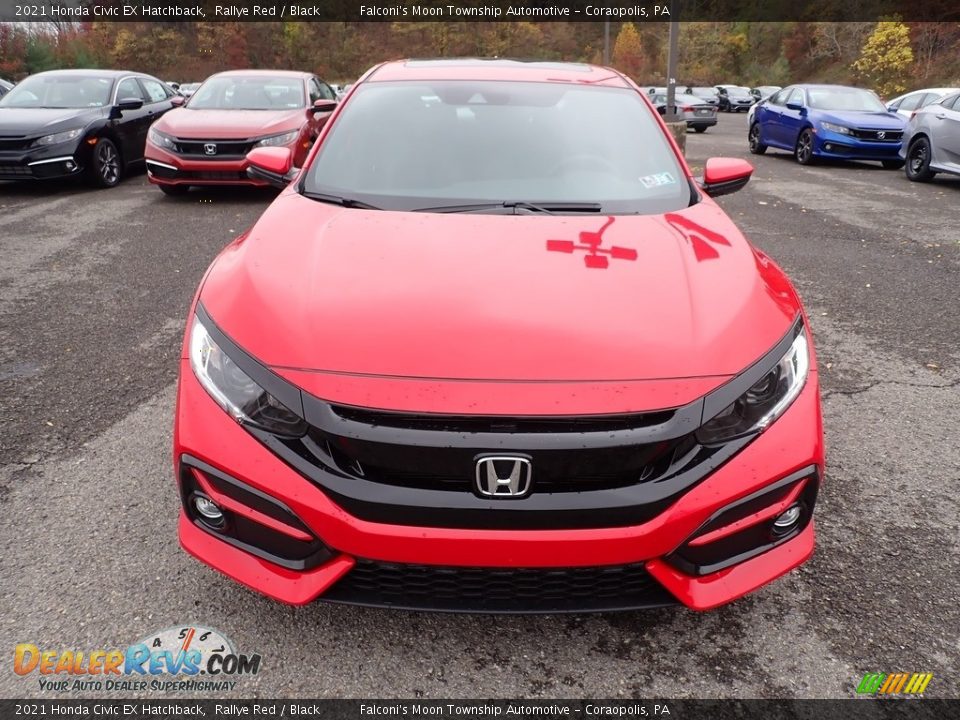 2021 Honda Civic EX Hatchback Rallye Red / Black Photo #7