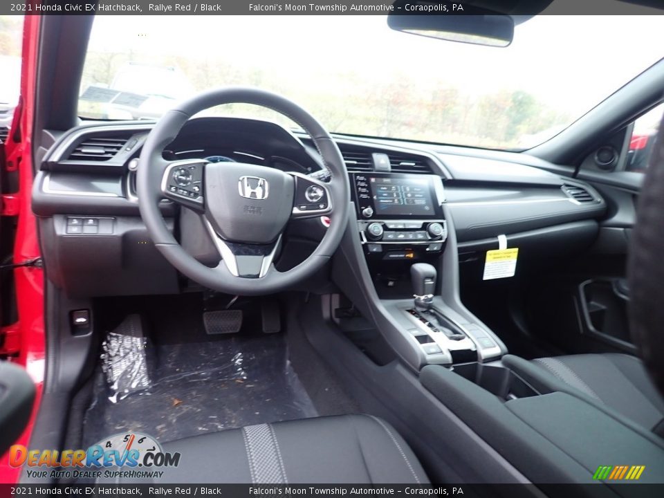Black Interior - 2021 Honda Civic EX Hatchback Photo #10