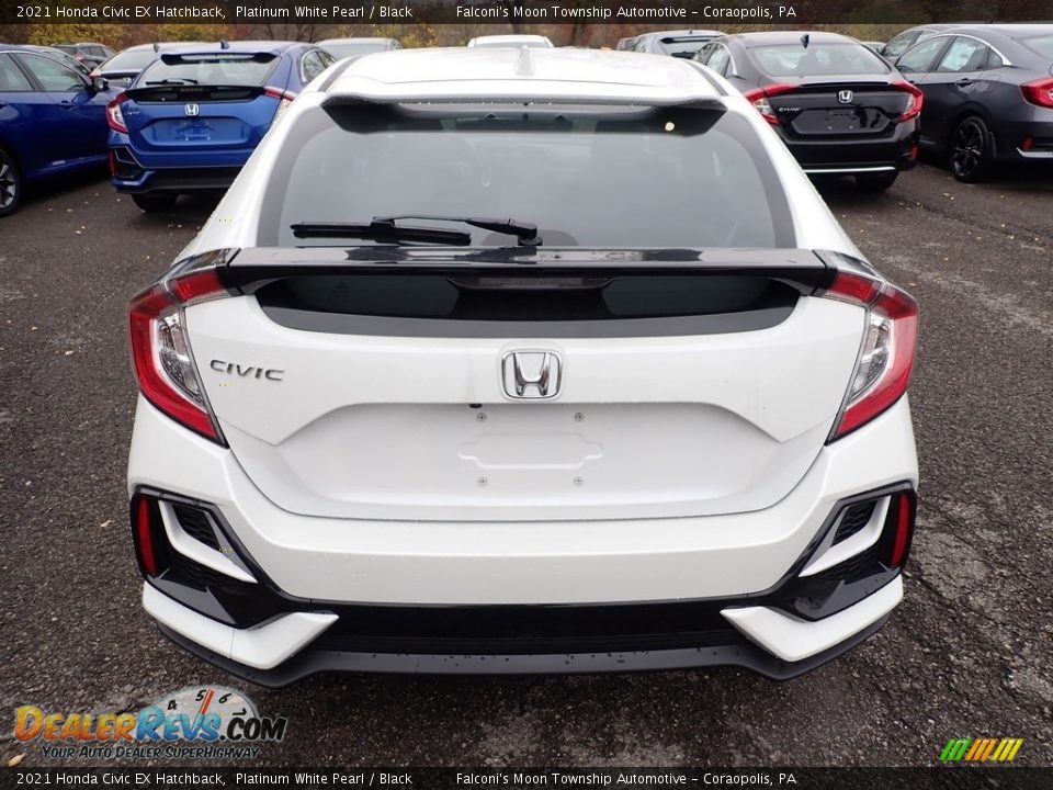 2021 Honda Civic EX Hatchback Platinum White Pearl / Black Photo #4