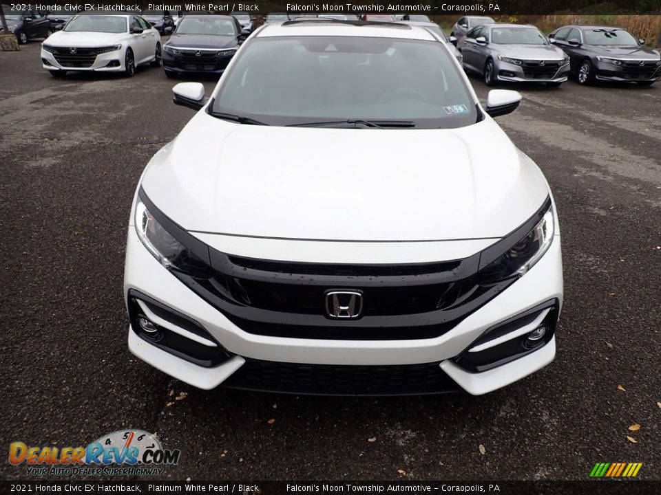 2021 Honda Civic EX Hatchback Platinum White Pearl / Black Photo #7