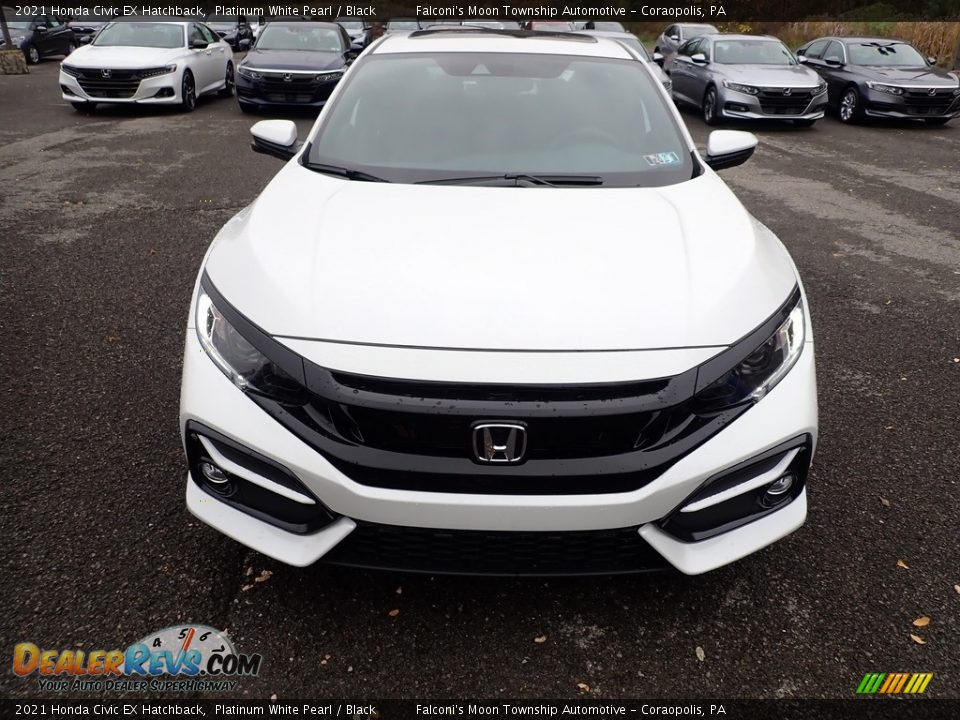 2021 Honda Civic EX Hatchback Platinum White Pearl / Black Photo #7