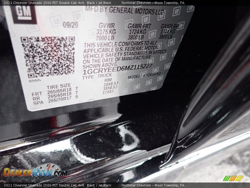 2021 Chevrolet Silverado 1500 RST Double Cab 4x4 Black / Jet Black Photo #16