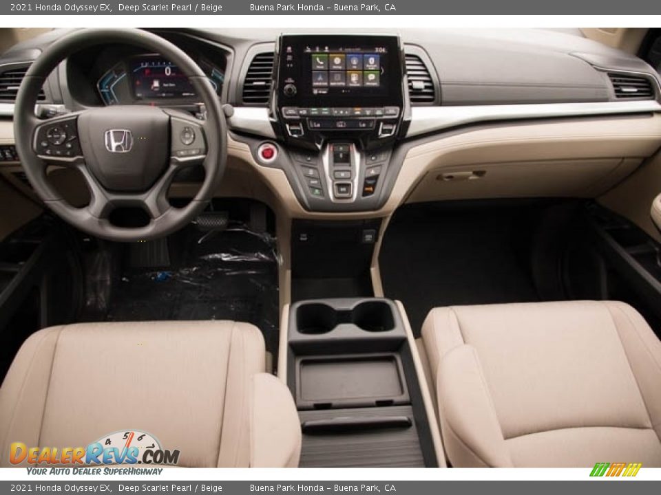 Beige Interior - 2021 Honda Odyssey EX Photo #17