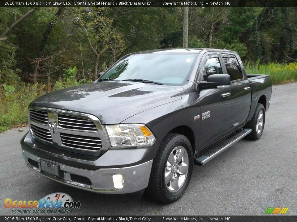 2016 Ram 1500 Big Horn Crew Cab Granite Crystal Metallic / Black/Diesel Gray Photo #2