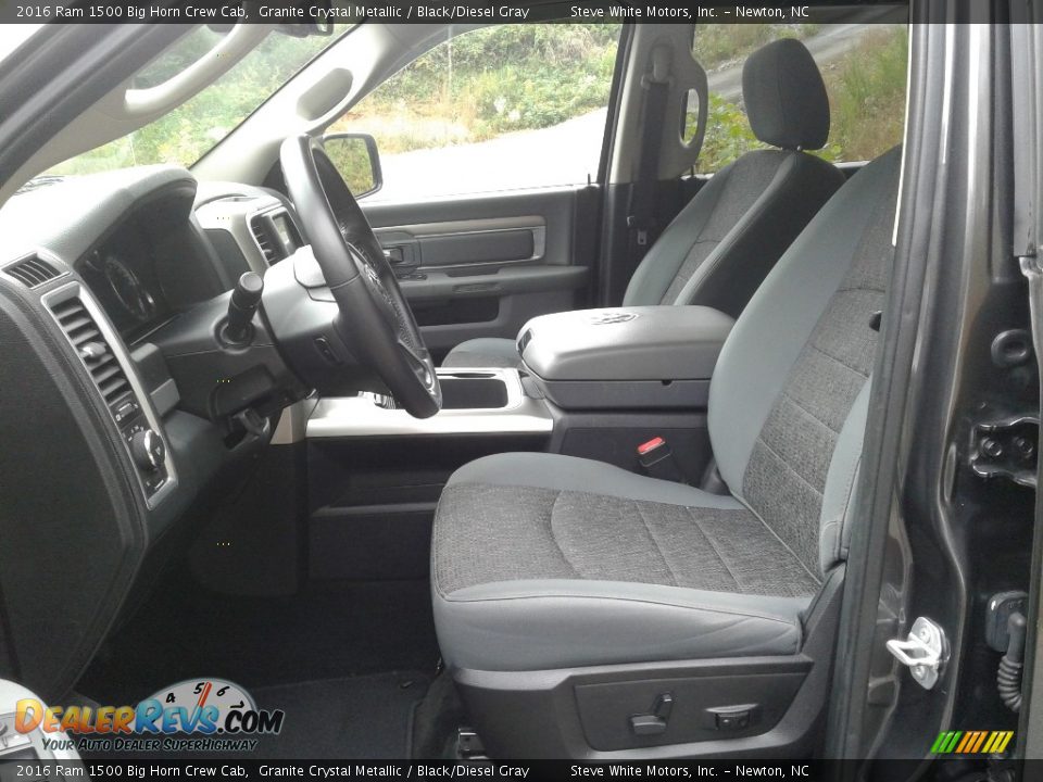 Front Seat of 2016 Ram 1500 Big Horn Crew Cab Photo #11