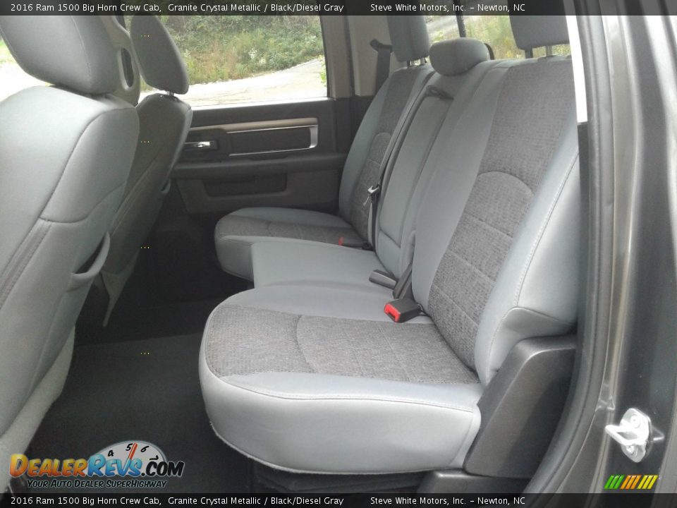 Rear Seat of 2016 Ram 1500 Big Horn Crew Cab Photo #14