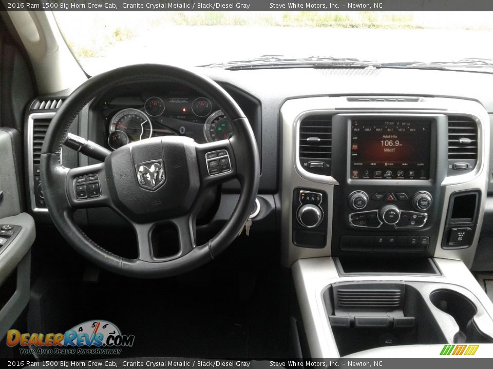 Dashboard of 2016 Ram 1500 Big Horn Crew Cab Photo #19