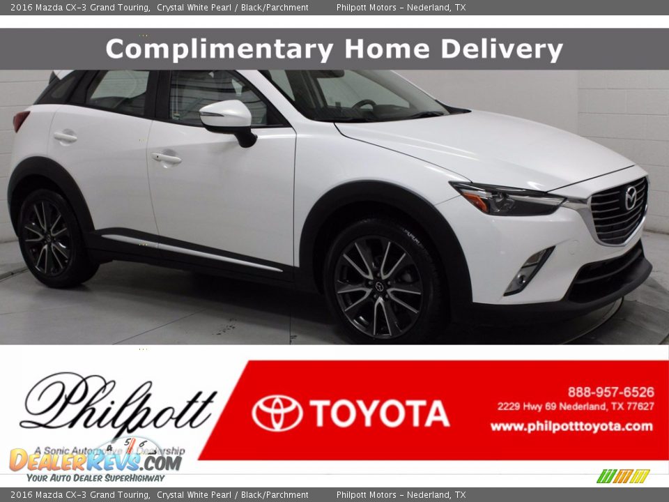 2016 Mazda CX-3 Grand Touring Crystal White Pearl / Black/Parchment Photo #1