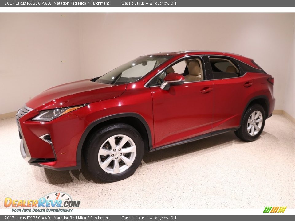 2017 Lexus RX 350 AWD Matador Red Mica / Parchment Photo #3