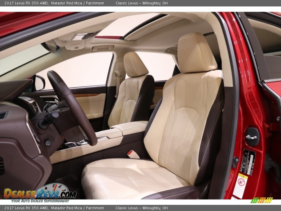 2017 Lexus RX 350 AWD Matador Red Mica / Parchment Photo #7