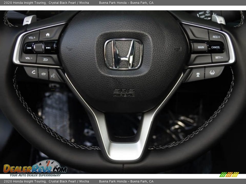 2020 Honda Insight Touring Crystal Black Pearl / Mocha Photo #21