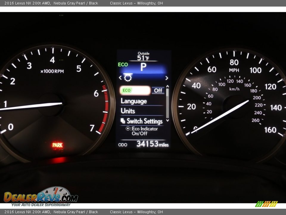 2016 Lexus NX 200t AWD Gauges Photo #10