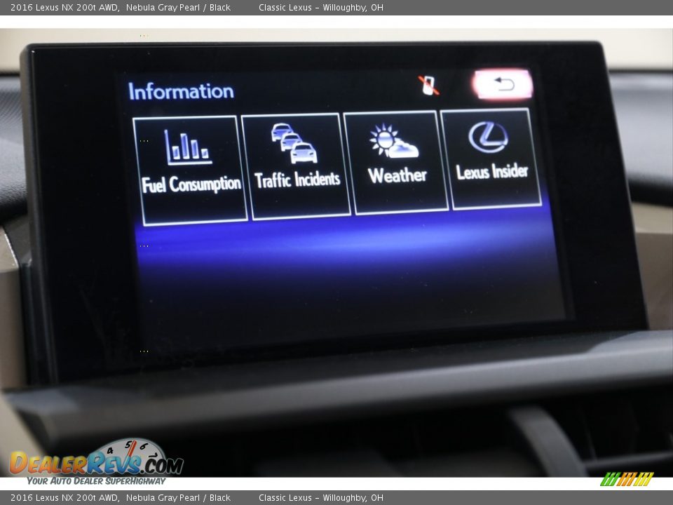 2016 Lexus NX 200t AWD Nebula Gray Pearl / Black Photo #19