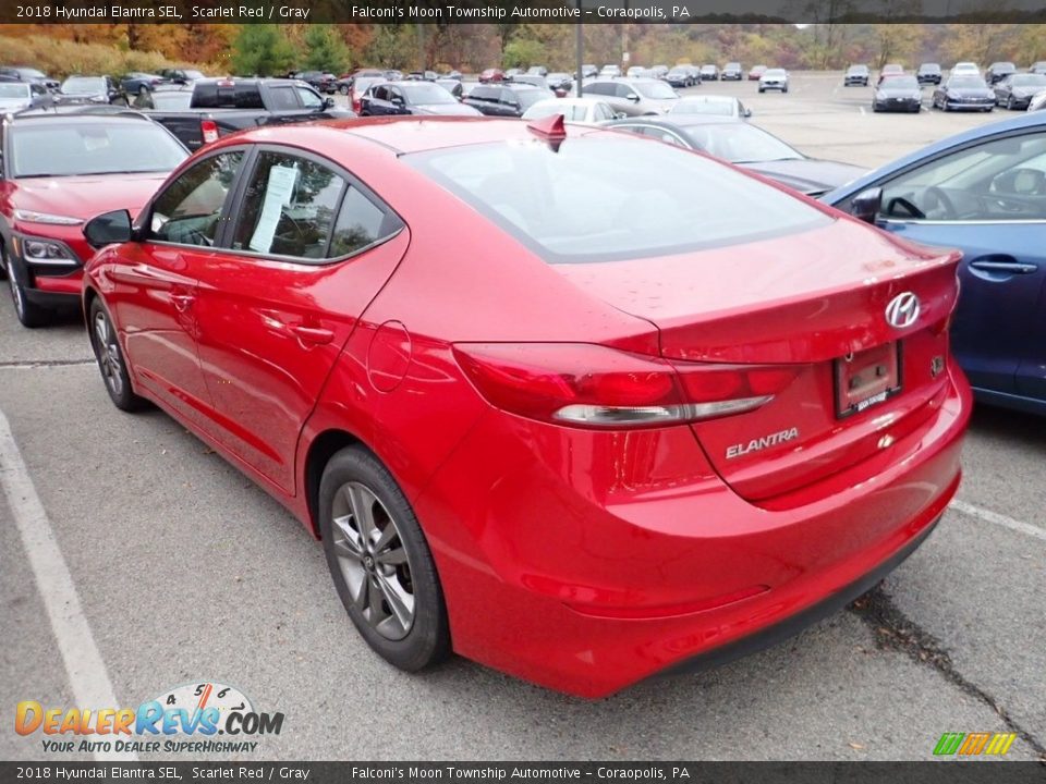 2018 Hyundai Elantra SEL Scarlet Red / Gray Photo #2