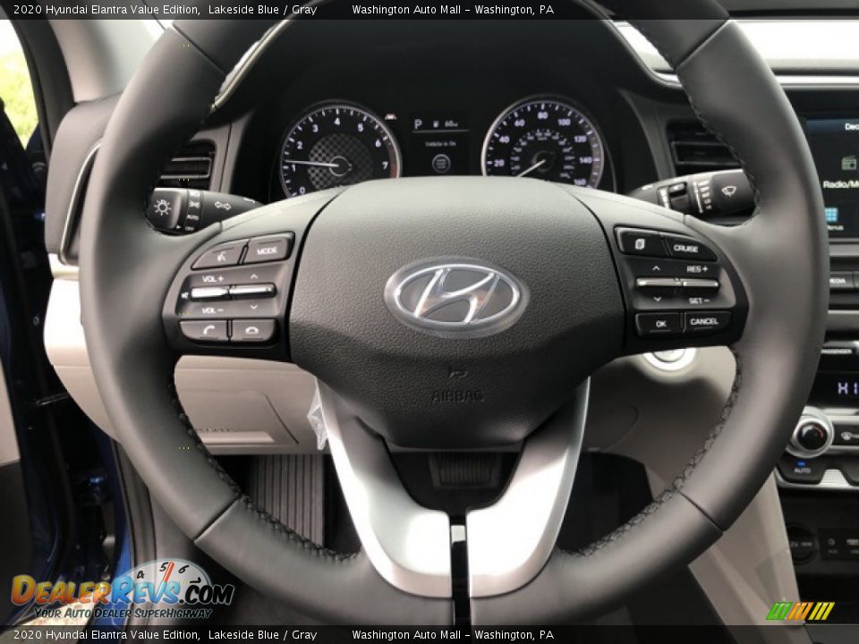 2020 Hyundai Elantra Value Edition Lakeside Blue / Gray Photo #9