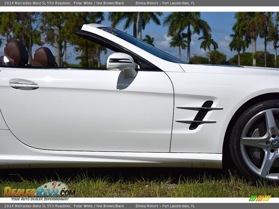 2014 Mercedes-Benz SL 550 Roadster Polar White / Nut Brown/Black Photo #8