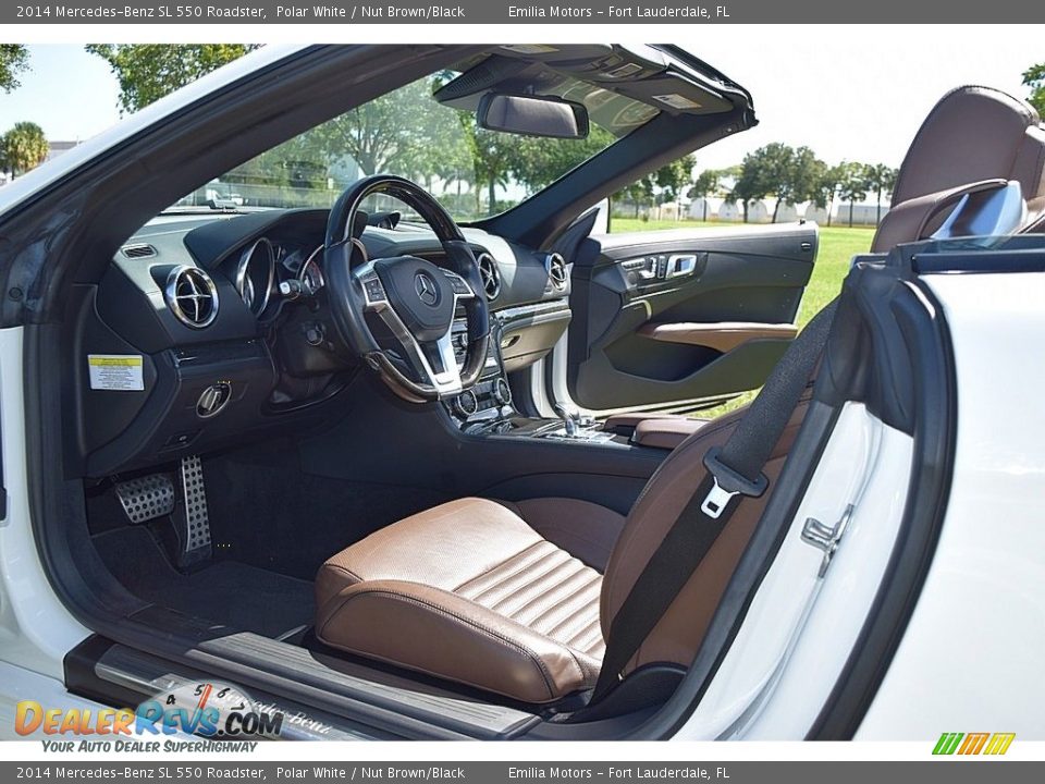 Nut Brown/Black Interior - 2014 Mercedes-Benz SL 550 Roadster Photo #26