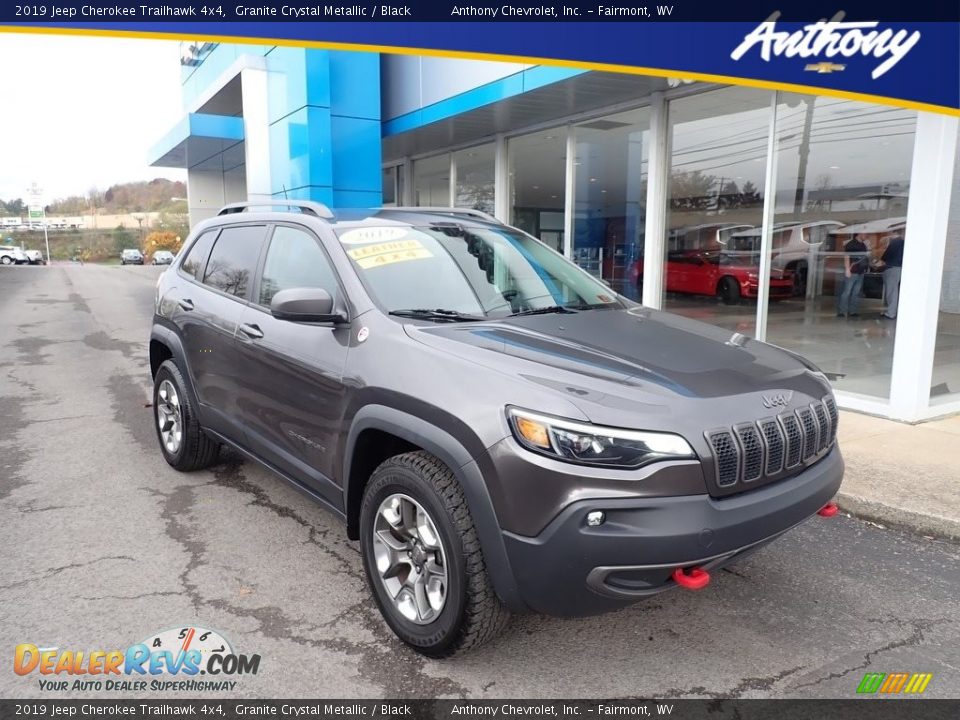 2019 Jeep Cherokee Trailhawk 4x4 Granite Crystal Metallic / Black Photo #1