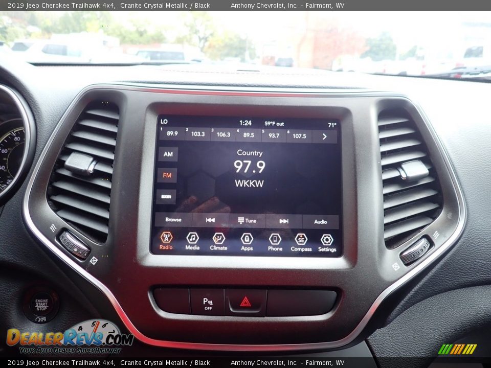 2019 Jeep Cherokee Trailhawk 4x4 Granite Crystal Metallic / Black Photo #16