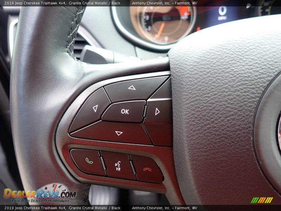 2019 Jeep Cherokee Trailhawk 4x4 Granite Crystal Metallic / Black Photo #19