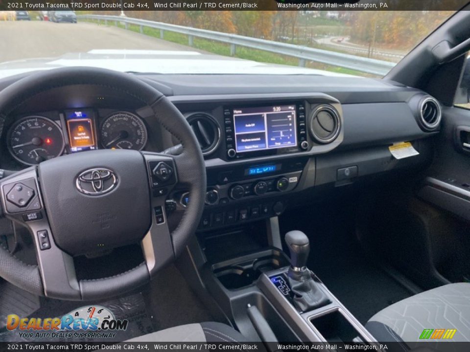 2021 Toyota Tacoma TRD Sport Double Cab 4x4 Wind Chill Pearl / TRD Cement/Black Photo #3