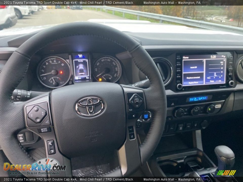 2021 Toyota Tacoma TRD Sport Double Cab 4x4 Wind Chill Pearl / TRD Cement/Black Photo #6